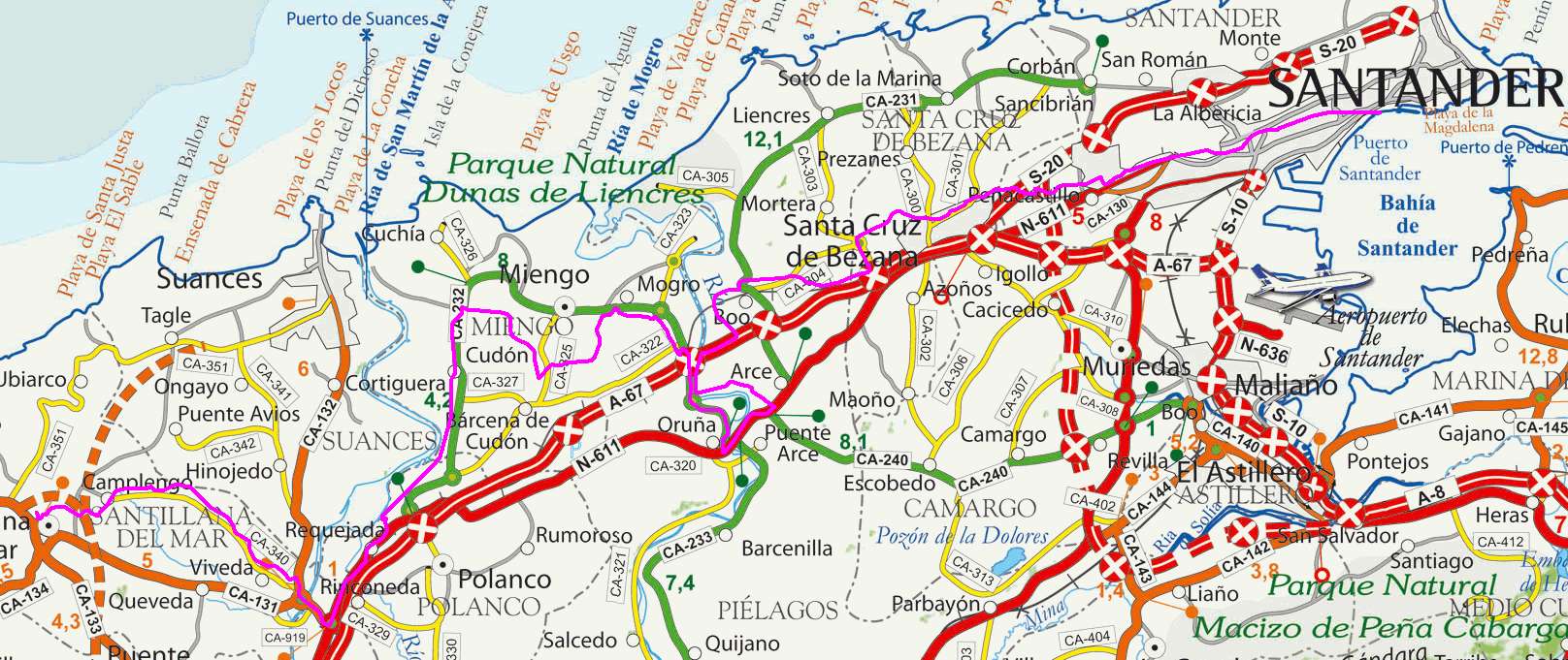 e5-santander-santillana-mapa