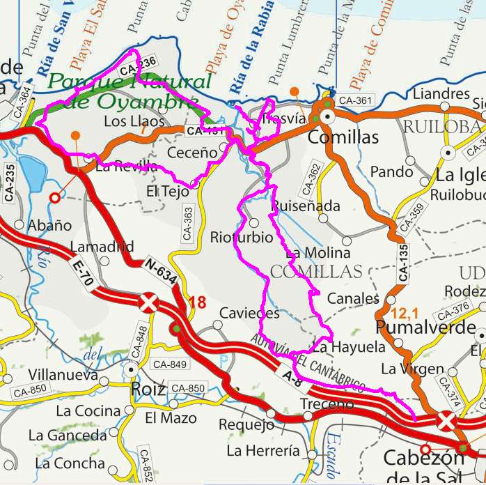 ruta 30 mapa