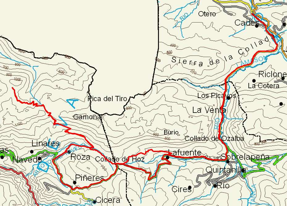 mapa route 50
