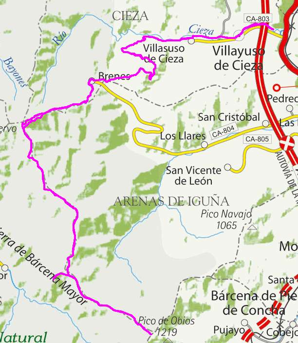 Map of route 51
