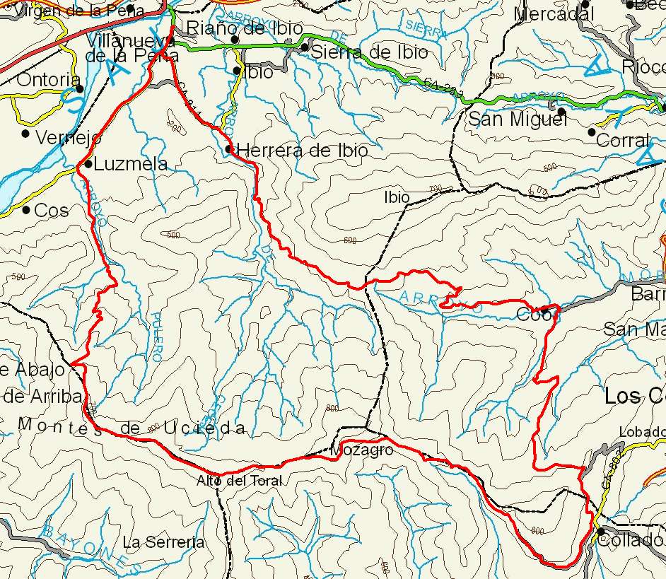mapa ruta 52