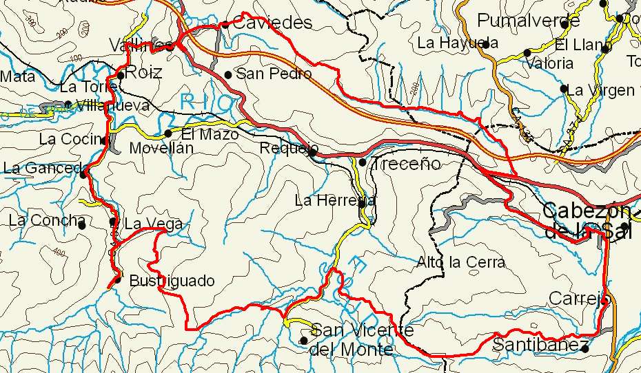 mapa route 57