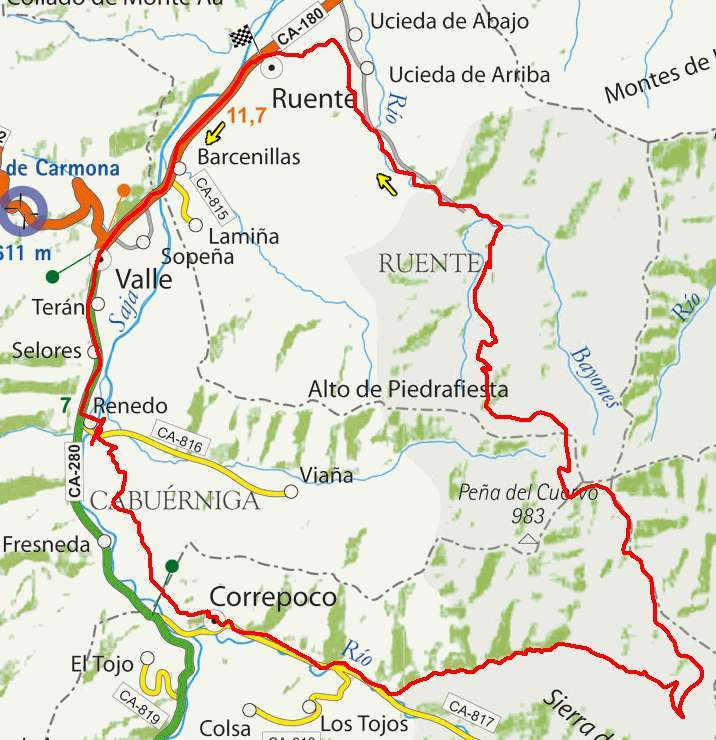 mapa ruta 12a