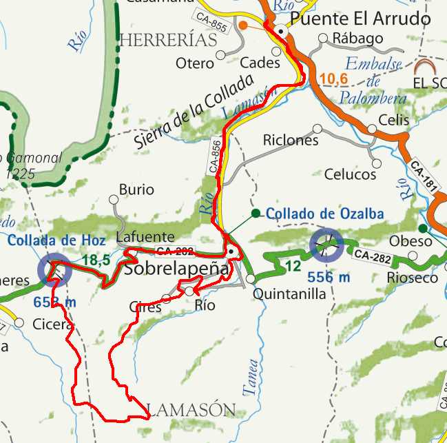 Mapa ruta 8