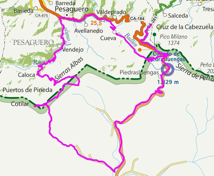 Mapa ruta 14
