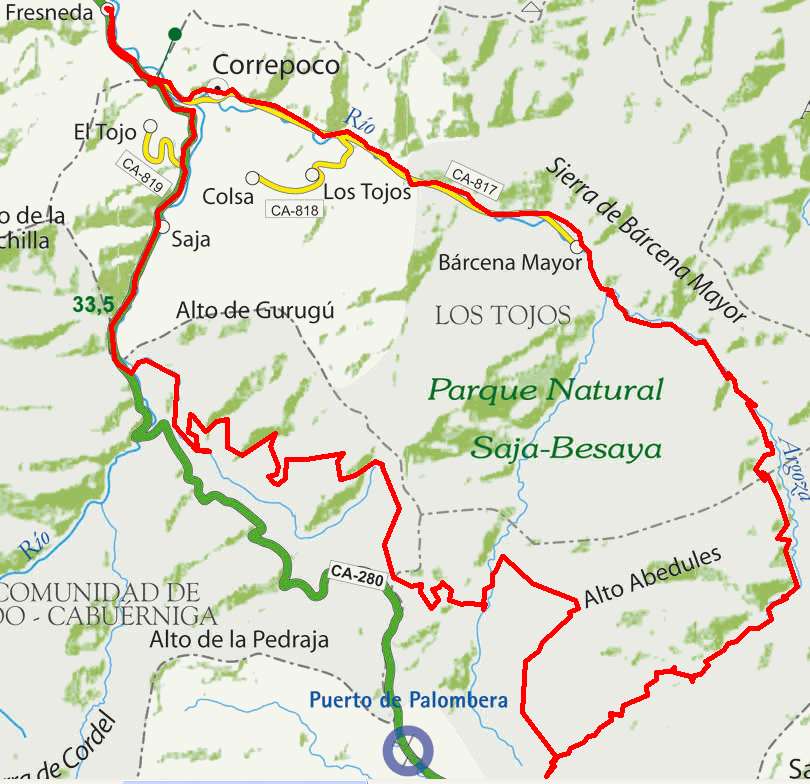 Mapa route 16