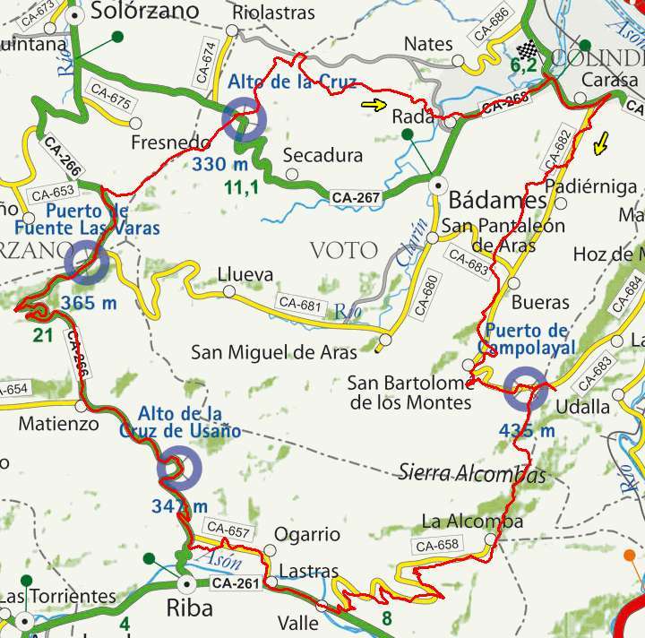 Mapa route 73