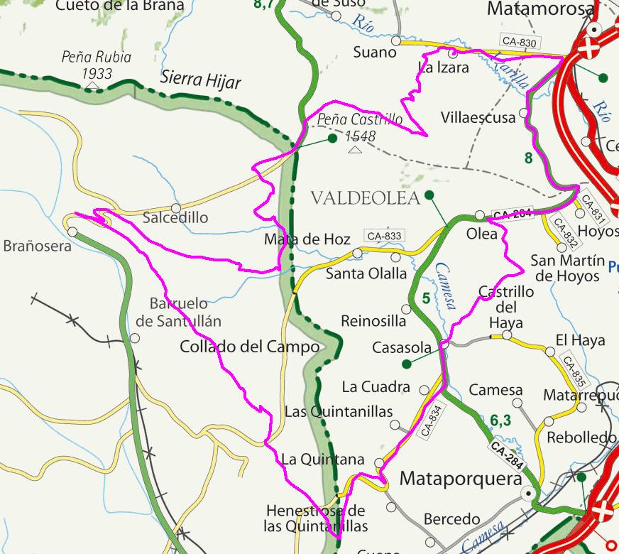 mapa ruta 102a